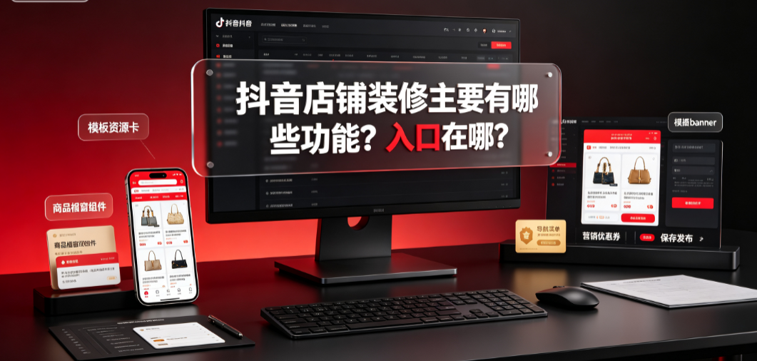 抖音店铺装修主要有哪些功能?入口在哪?