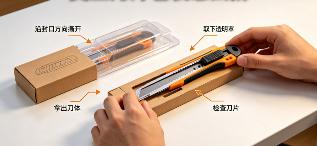 美工刀外包装怎么拆？安全拆解指南与分类处理