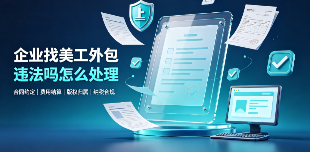 企业找美工外包违法吗怎么处理？