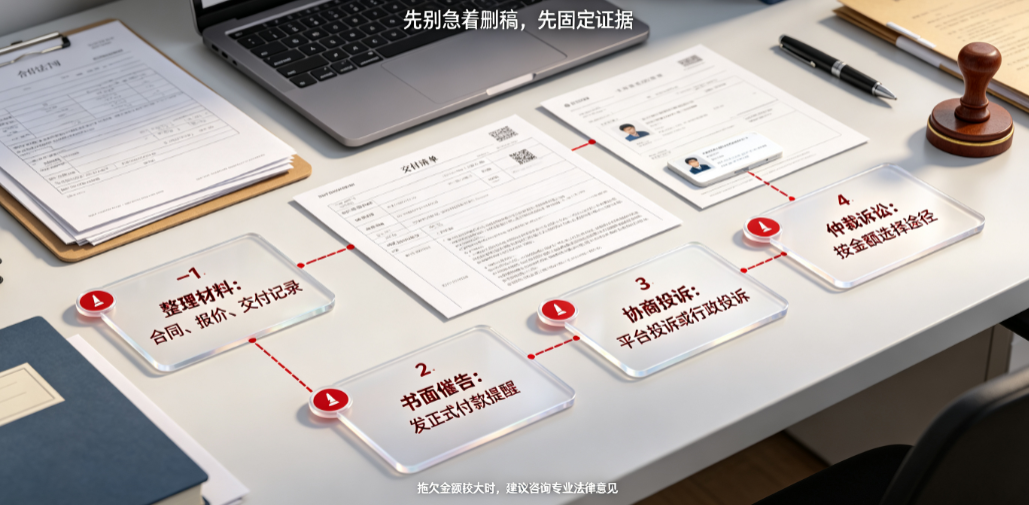 外包美工不发工资怎么办？