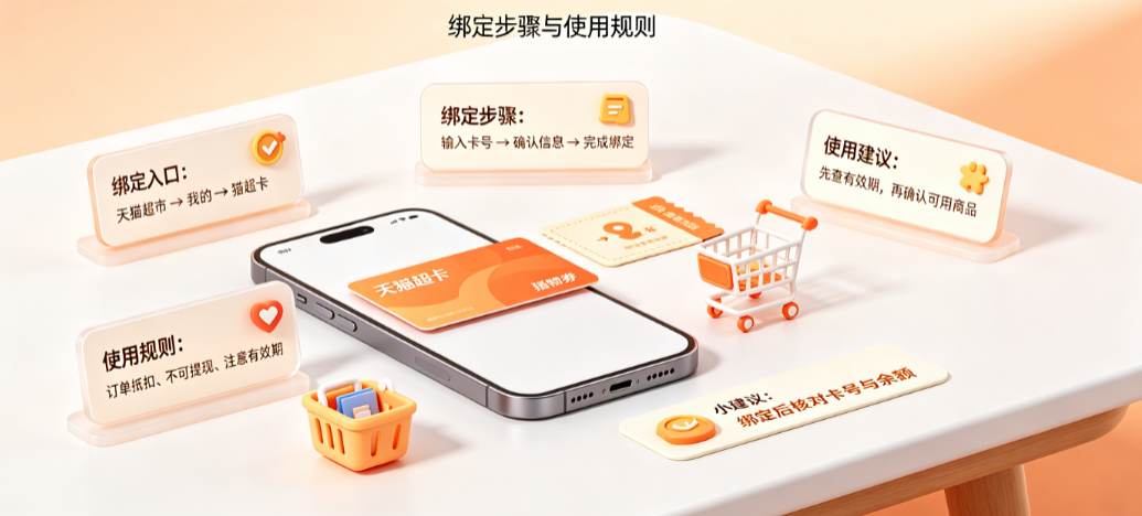 如何绑定猫超卡?使用规则是什么?
