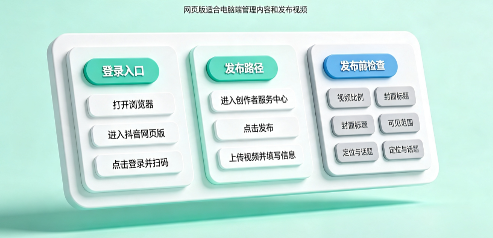 抖音网页登录入口在哪?网页版怎么发布作品?