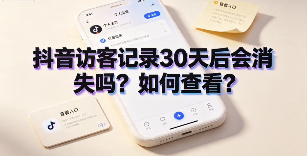 抖音访客记录30天后会消失吗?如何查看?