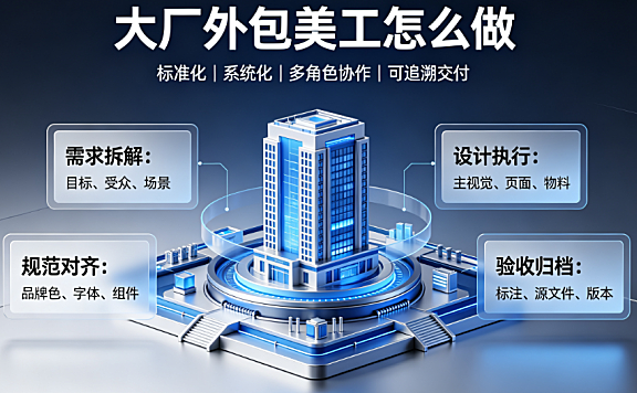 大厂外包美工怎么样做的?标准化流程与品控指南