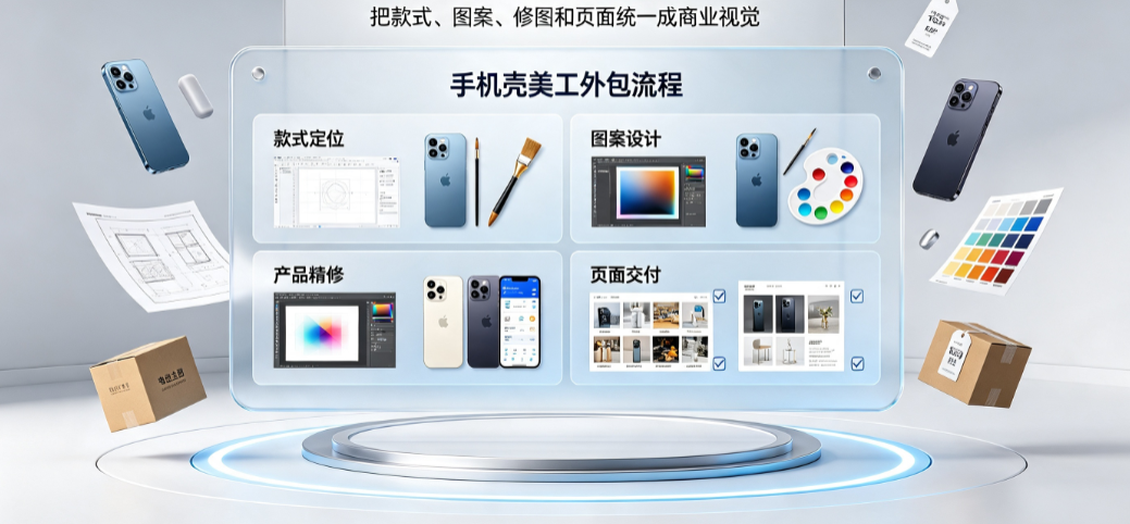 手机壳外包美工怎么做?