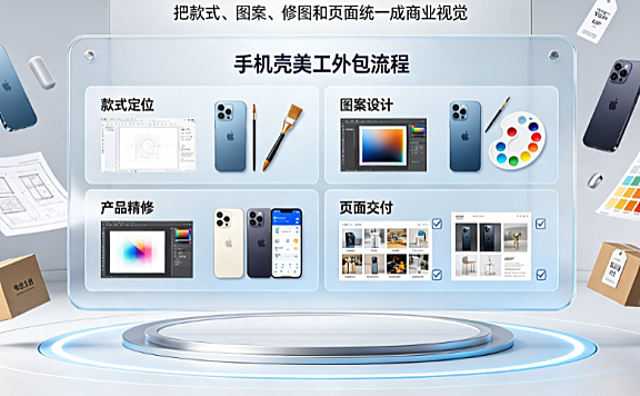 手机壳外包美工怎么做？