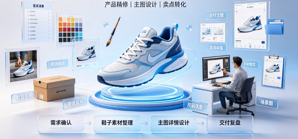 淘宝鞋子美工外包怎么做?