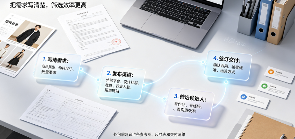 电商怎么招外包美工工作？