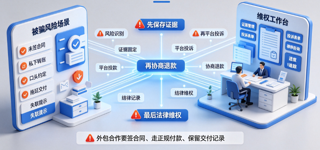 美工外包被骗怎么办理？