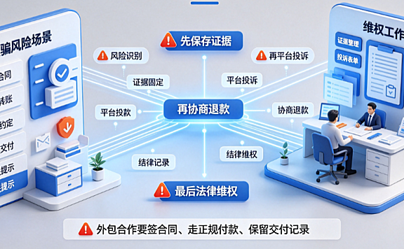 美工外包被骗怎么办理?电商商家维权全流程指南