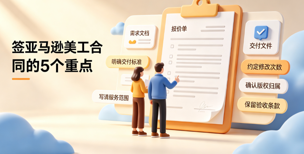 亚马逊外包美工合同怎么签？