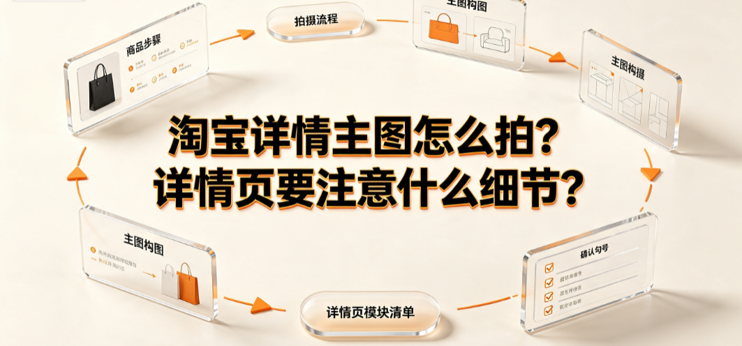 淘宝详情主图怎么拍？详情页要注意什么细节？实操指南