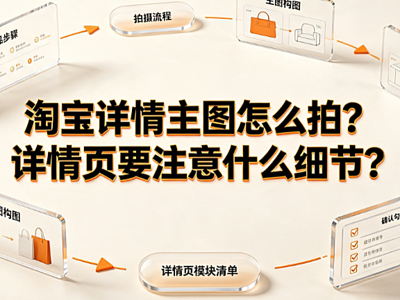 淘宝详情主图怎么拍？详情页要注意什么细节？实操指南