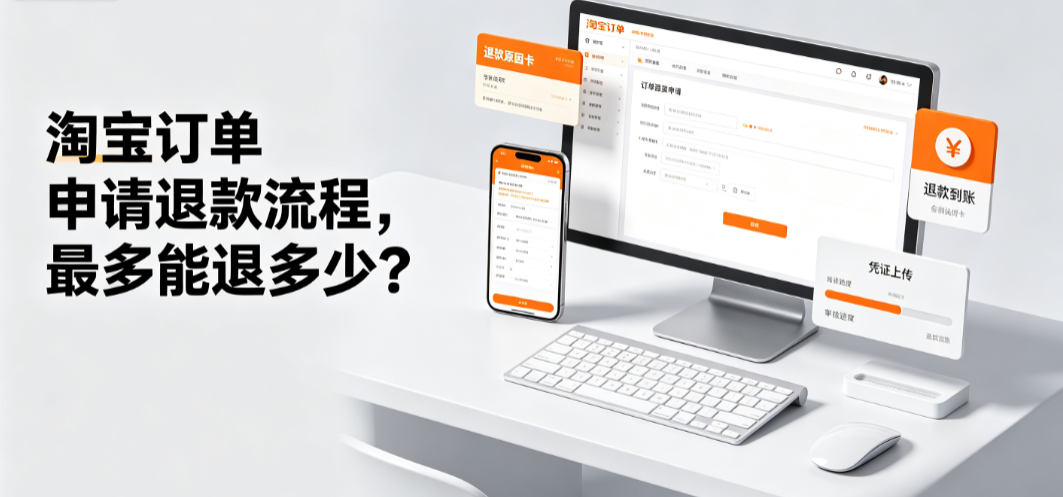 淘宝订单申请退款流程,最多能退多少?