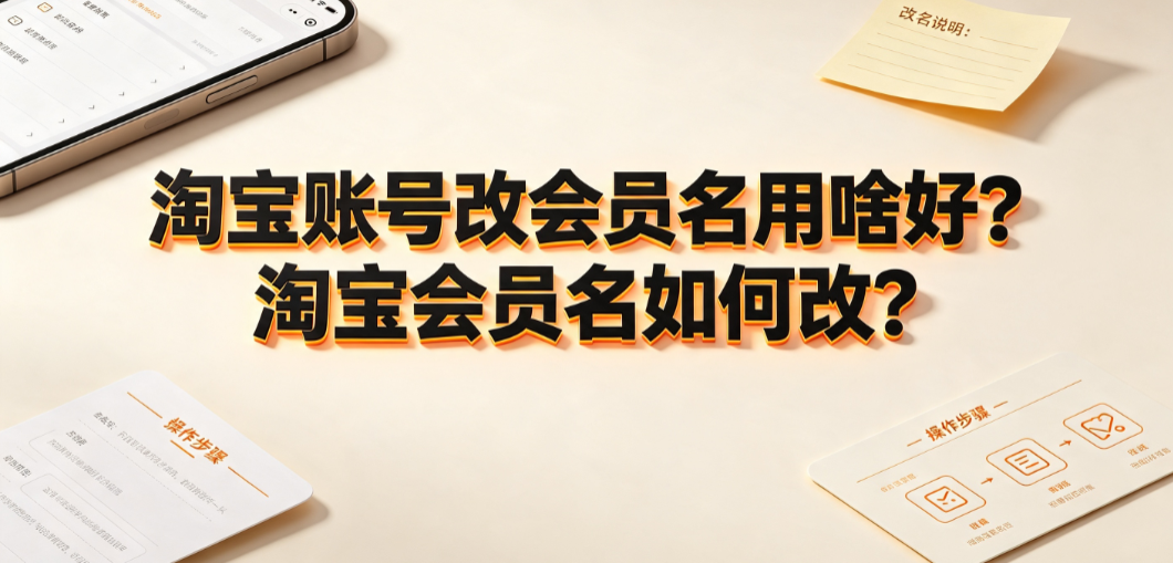 淘宝账号改会员名用啥好?淘宝会员名如何改?