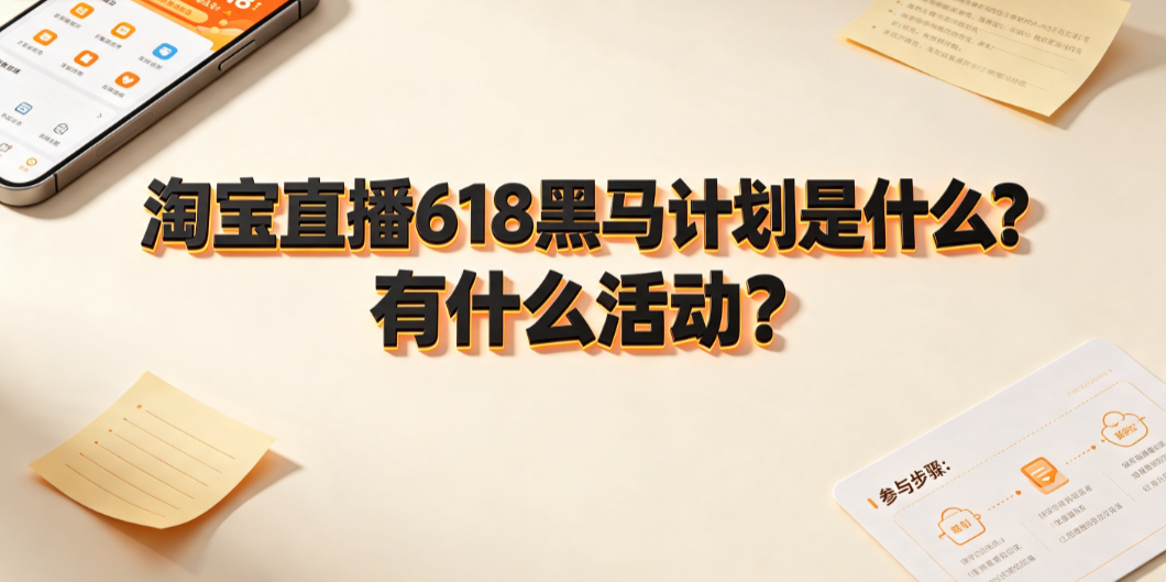 淘宝直播618黑马计划是什么?有什么活动?完整权益与申报指南