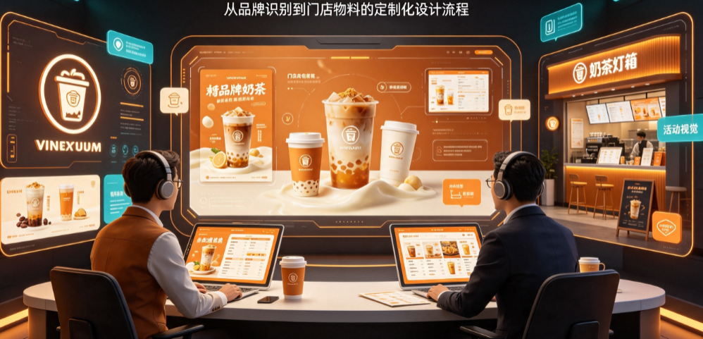 奶茶美工外包怎么做？