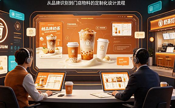奶茶美工外包怎么做？