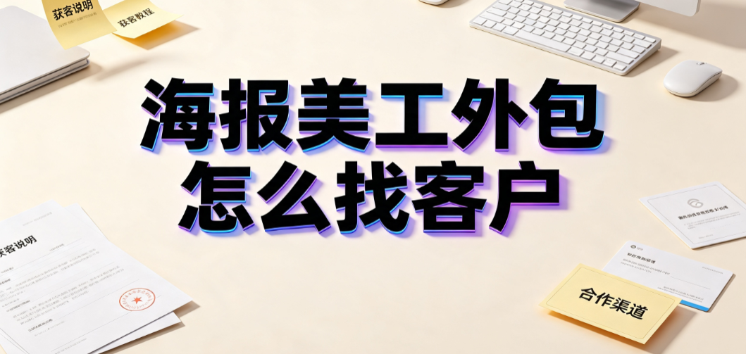海报美工外包怎么找客户?全渠道拓客与转化SOP