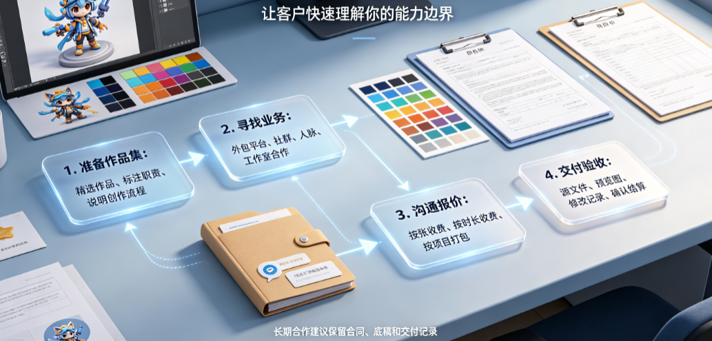 游戏美工怎么接外包业务？
