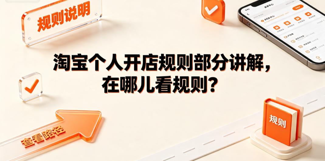 淘宝个人开店规则部分讲解,在哪儿看规则?