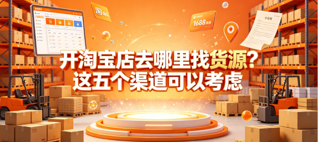 开淘宝店去哪里找货源?这五个渠道可以考虑