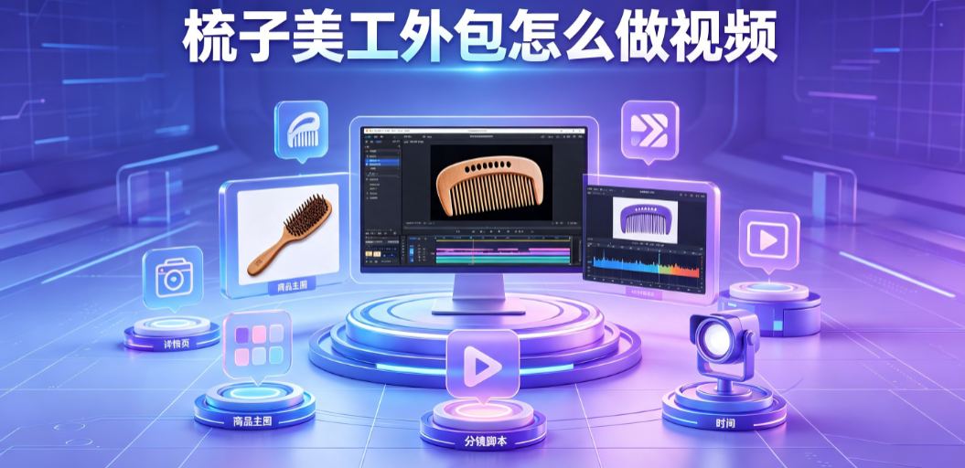 梳子美工外包怎么做视频_全流程实操指南