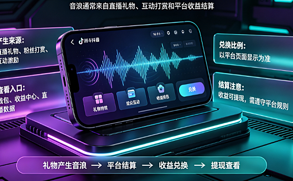 抖音音浪是怎么产生的?兑换比例是多少?直播变现核心解析