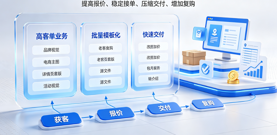 做美工外包怎么挣钱快呢?