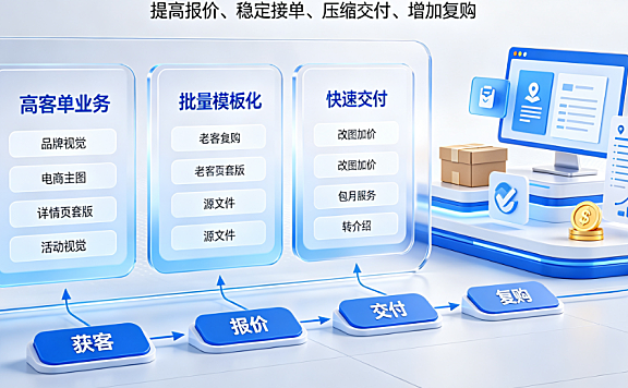做美工外包怎么挣钱快呢?高客单转型与产能增效指南