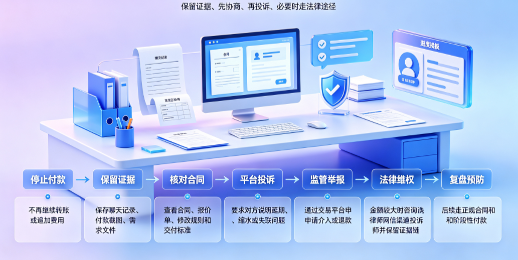 美工外包被骗怎么处理?
