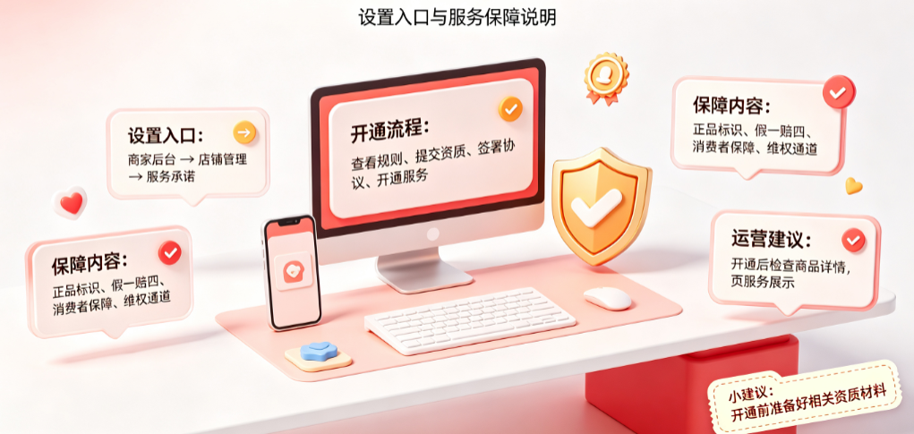 天猫正品保证在哪里设置?服务保障内容有哪些?