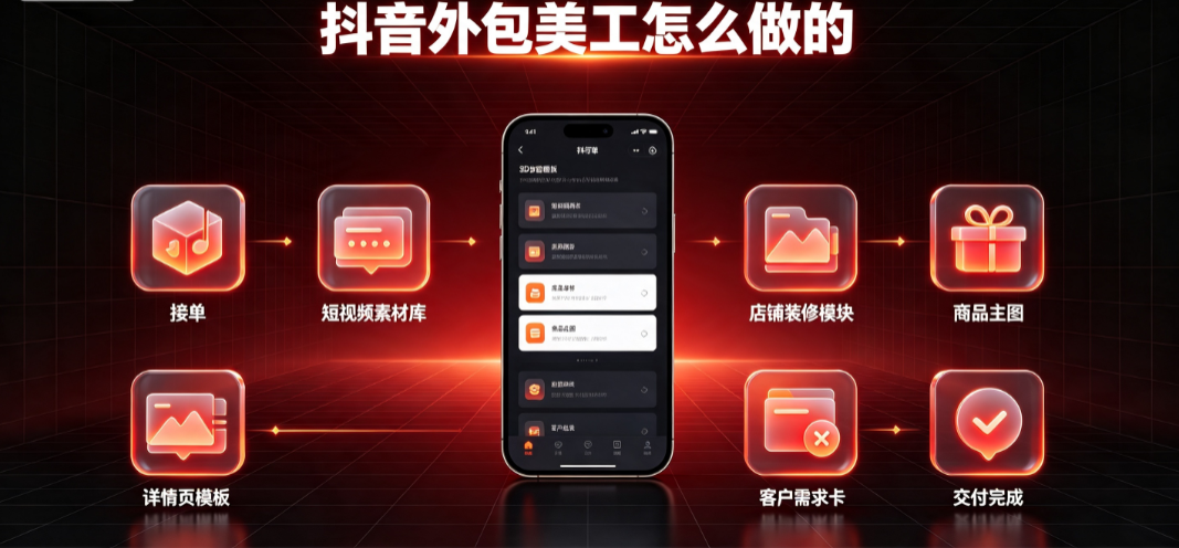 抖音外包美工怎么做的_平台视觉执行流程与管控指南