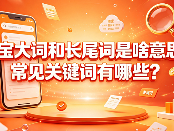 淘宝大词和长尾词是啥意思?常见关键词有哪些?运营指南