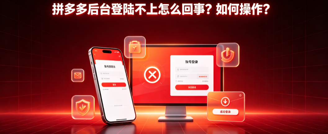 拼多多后台登陆不上怎么回事？如何操作？