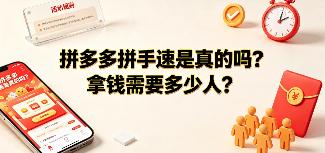 拼多多拼手速是真的吗?拿钱需要多少人?_社交电商营销解析