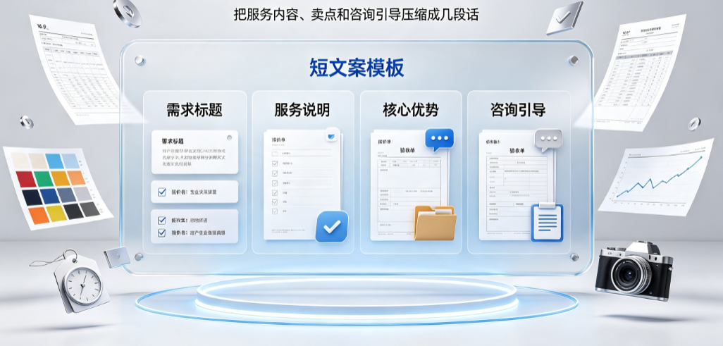 外包美工文案简短精炼怎么写?