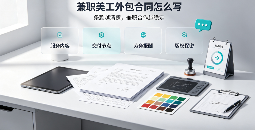 兼职美工外包合同怎么写？