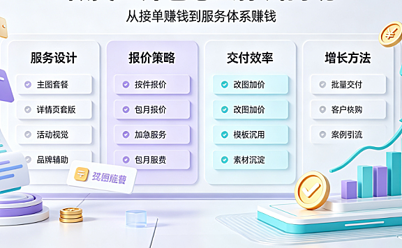 做美工外包怎么挣钱的呢?底层逻辑与高效变现指南