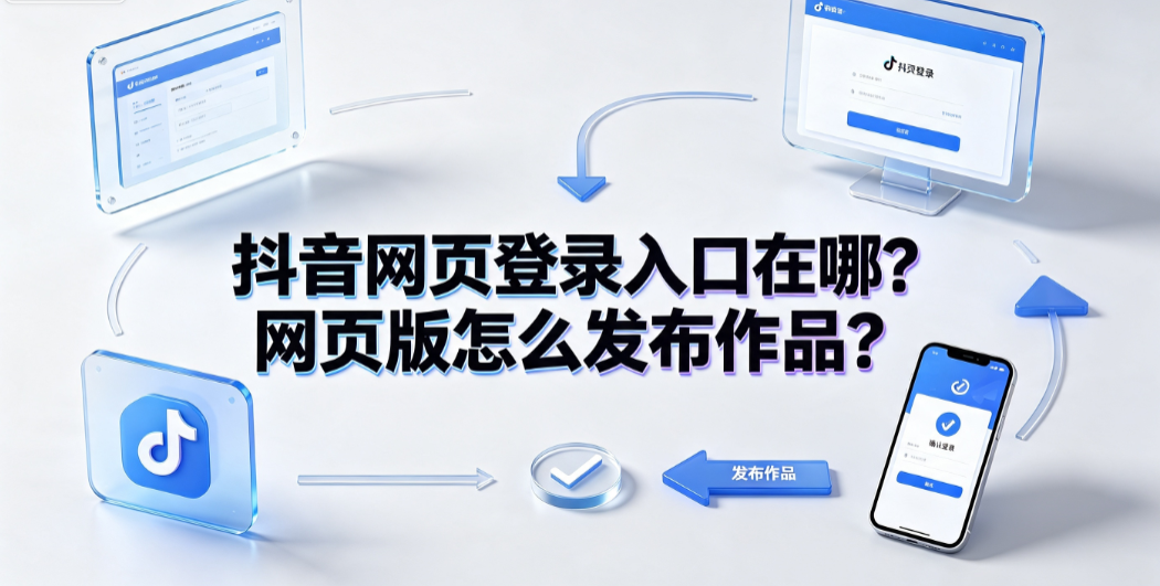 抖音网页登录入口在哪?网页版怎么发布作品?完整操作指南