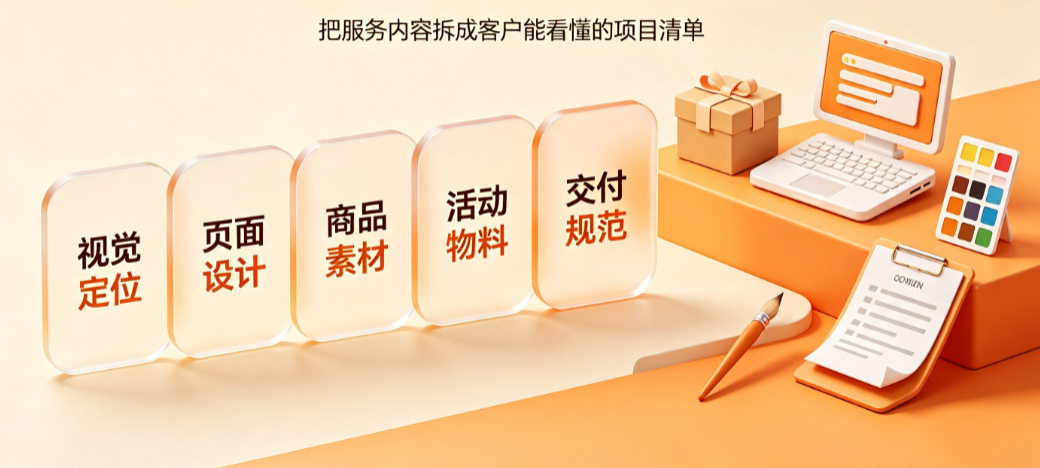 电商美工外包服务内容怎么写?