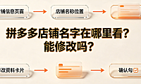 拼多多店铺名字在哪里看?能修改吗?