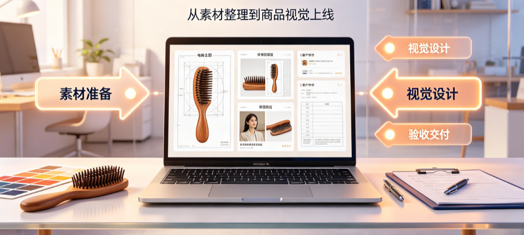 梳子美工外包怎么做的视频?