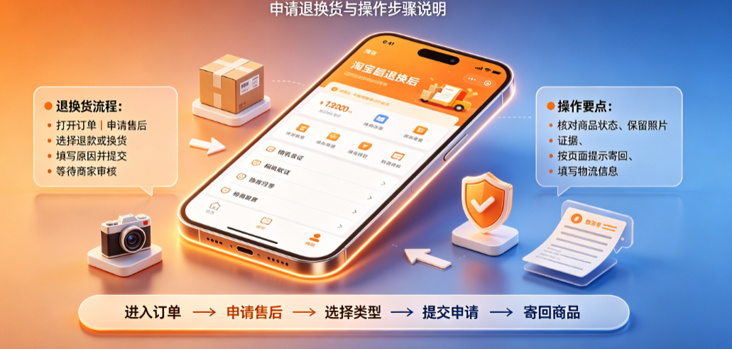 淘宝买东西退换货流程是什么?要怎么操作?