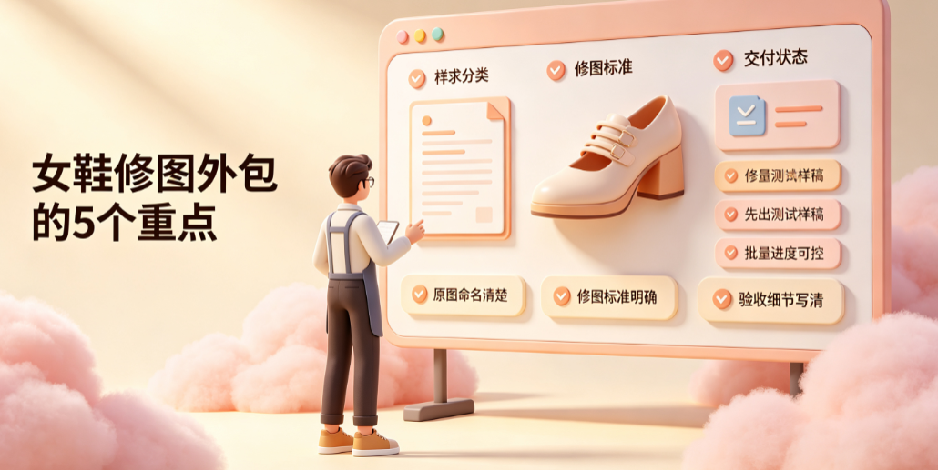 美工修图女鞋外包怎么做？