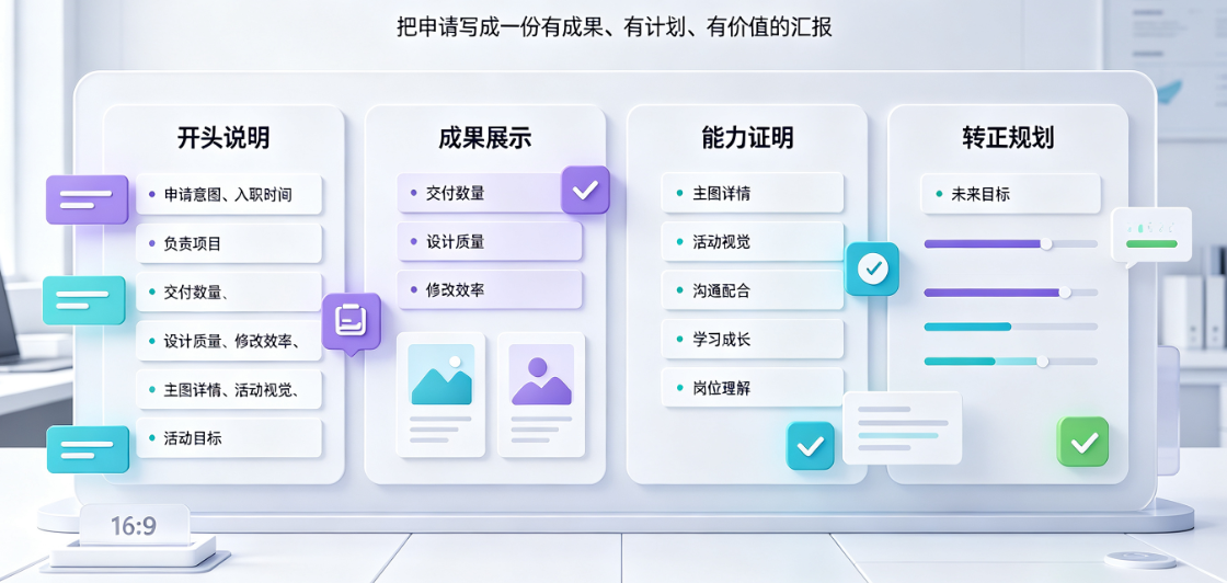 美工外包转正申请怎么写?