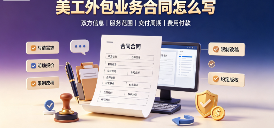 美工外包业务合同怎么写？核心条款与避坑指南全解析
