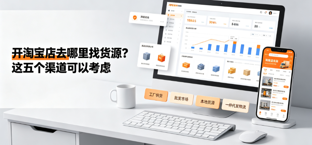 开淘宝店去哪里找货源?这五个渠道可以考虑