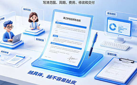 美工外包合同怎么写:核心条款拆解与标准化模板指南