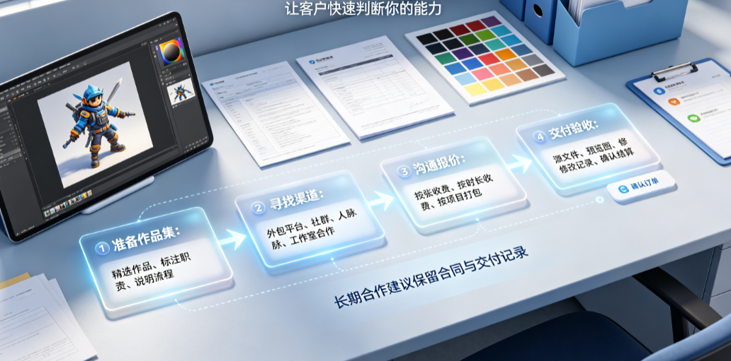 游戏美工怎么接外包订单？